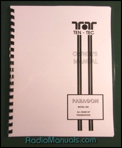 TenTec 585 Paragon Instruction Manual - Click Image to Close